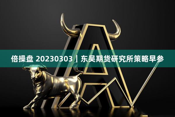 倍操盘 20230303｜东吴期货研究所策略早参