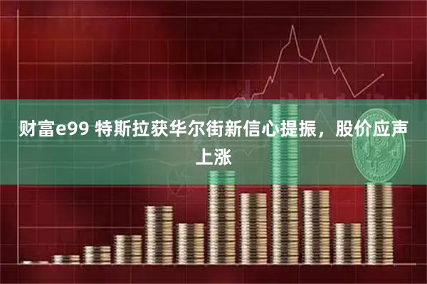 财富e99 特斯拉获华尔街新信心提振，股价应声上涨